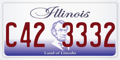 IL license plate C423332