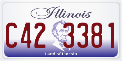 IL license plate C423381