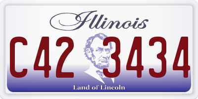 IL license plate C423434