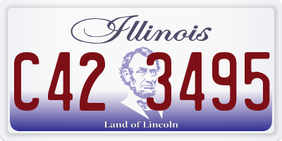 IL license plate C423495