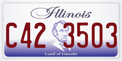 IL license plate C423503