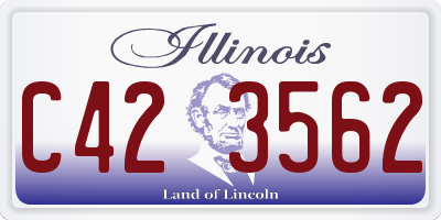 IL license plate C423562