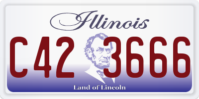 IL license plate C423666