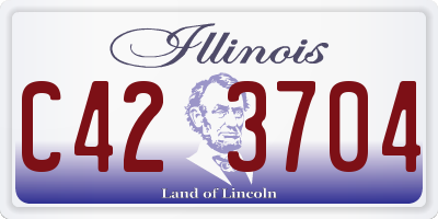 IL license plate C423704