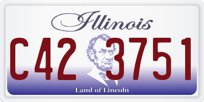 IL license plate C423751