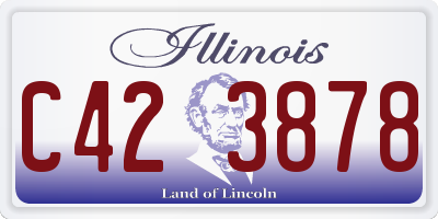 IL license plate C423878