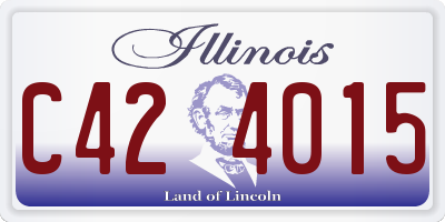 IL license plate C424015