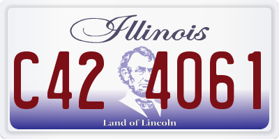 IL license plate C424061