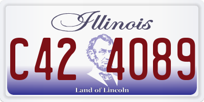 IL license plate C424089