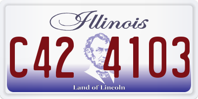 IL license plate C424103