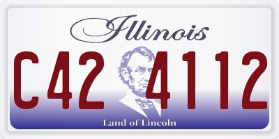 IL license plate C424112