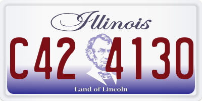IL license plate C424130