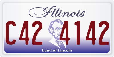 IL license plate C424142