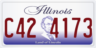 IL license plate C424173