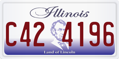IL license plate C424196