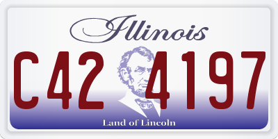 IL license plate C424197