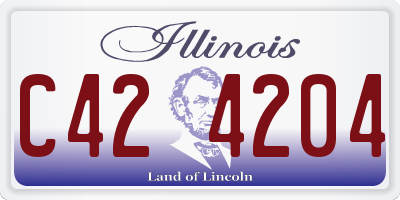 IL license plate C424204