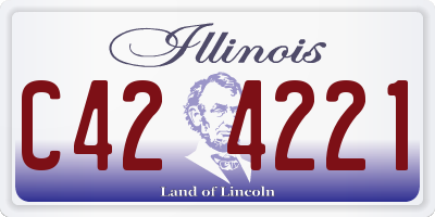 IL license plate C424221