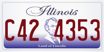 IL license plate C424353