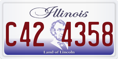 IL license plate C424358