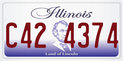 IL license plate C424374
