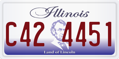 IL license plate C424451