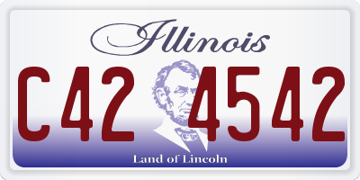 IL license plate C424542