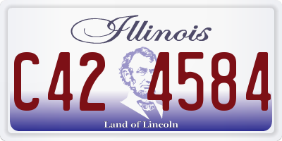 IL license plate C424584