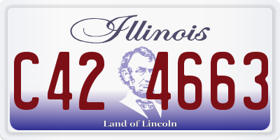 IL license plate C424663