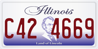IL license plate C424669