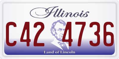 IL license plate C424736