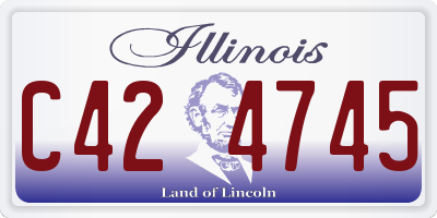 IL license plate C424745