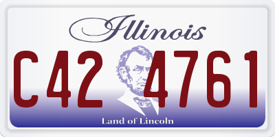 IL license plate C424761
