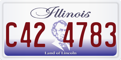 IL license plate C424783