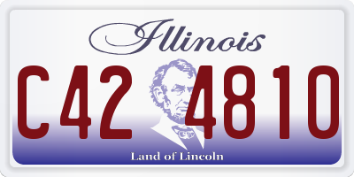 IL license plate C424810