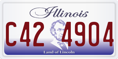 IL license plate C424904