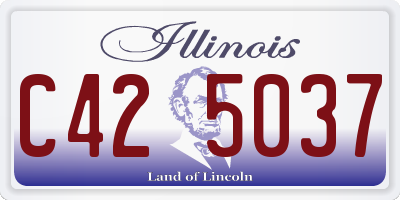 IL license plate C425037