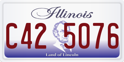 IL license plate C425076