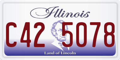 IL license plate C425078