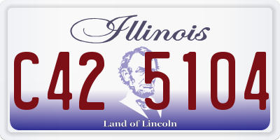IL license plate C425104