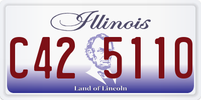 IL license plate C425110