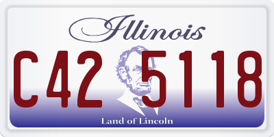 IL license plate C425118