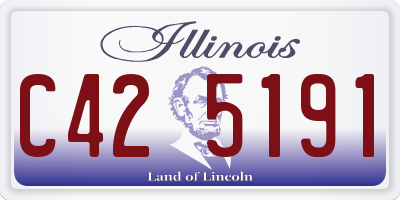 IL license plate C425191