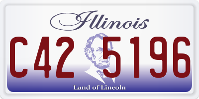 IL license plate C425196