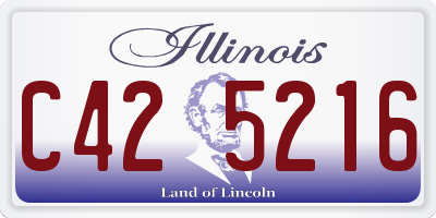 IL license plate C425216