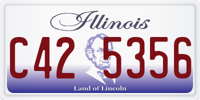 IL license plate C425356