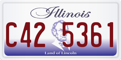 IL license plate C425361