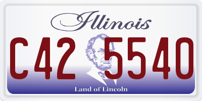 IL license plate C425540