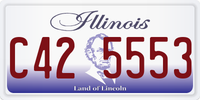 IL license plate C425553