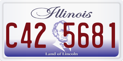 IL license plate C425681